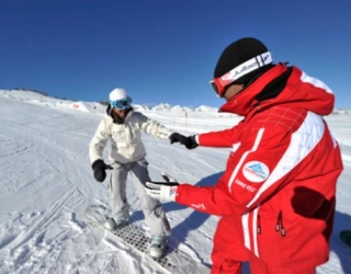 Lecon de snowboard a Notre Dame de Bellecombe